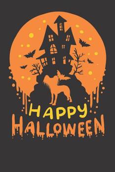 Paperback Notebook 6x9 Dot Grid: Chinese Crested Dog Happy Halloween Gift Book