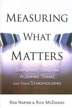 Hardcover Measuring What Matters: Simplified Tools for Aligning Teams and Their Stakeholders Book