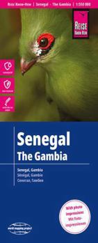 Senegal / The Gambia 2016, Travel Map - 1:550,000 (English and Spanish and French and German and Russian Edition)