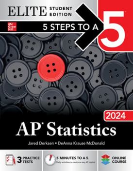 Paperback 5 Steps to a 5: AP Statistics 2024 Elite Student Edition Book