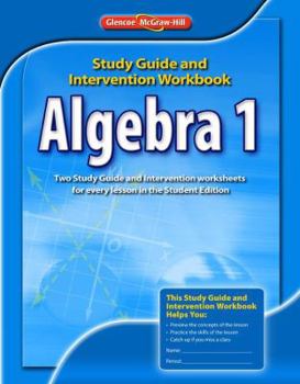 Paperback Algebra 1 Study Guide and Intervention Workbook Book