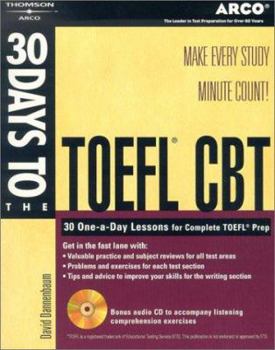 Paperback 30 Days to the TOEFL CBT [With CD] Book