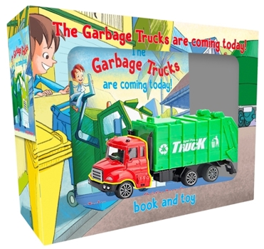 Hardcover Garbage Trucks Are Coming Gift Set: Book and Toy Truck Book