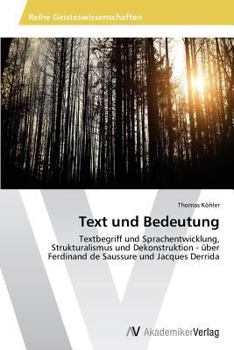 Paperback Text und Bedeutung [German] Book