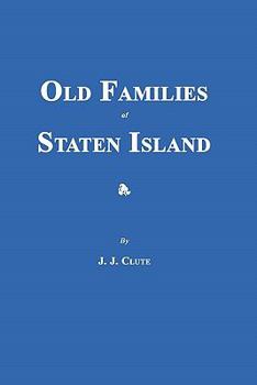 Paperback Old Families of Staten Island Book