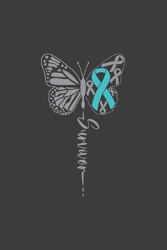 Writing About My Health Journey with Dysautonomia: College Ruled Notebook (Survivor Butterfly Turquoise Awareness Ribbon Cover)