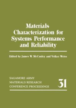 Paperback Materials Characterization for Systems Performance and Reliability Book