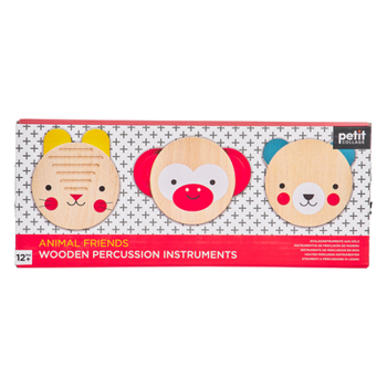 Misc. Wooden Music Percussion Set Animal Friends Book