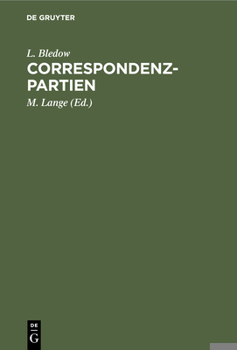 Hardcover Correspondenz-Partien [German] Book