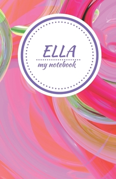 Paperback Ella - Personalised Journal/Diary/Notebook - Pretty Girl/Women's Gift - Great Christmas Stocking/Party Bag Filler - 100 lined pages (Pink Swirl) Book