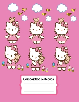 Paperback Composition Notebook: hello kitty journal with Wide Ruled Notebook Lined School Journal - 100 Pages - 8.5x11 - Children Kids Girls Teens Wom Book