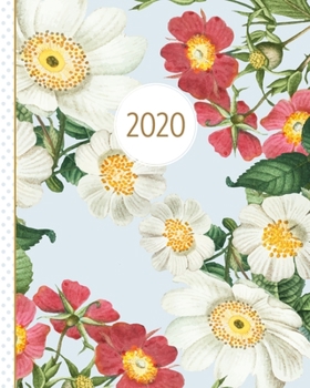 2020: Weekly & Monthly Planner & Diary | Vintage Floral Pastel Blue Roses | January 2020 - December 2020 | Week to View A4 Letter Size Organizer with To-Do Lists (Rocket Studio 2020 Planners)