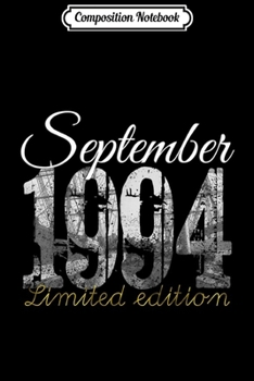 Composition Notebook: September 1998 21 Year Old 1998 21st Birthday Gift  Journal/Notebook Blank Lined Ruled 6x9 100 Pages