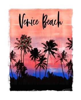 Paperback Venice Beach: California Christmas Notebook With Lined Wide Ruled Paper For Taking Notes. Stylish Tropical Travel Journal Diary 7.5 Book