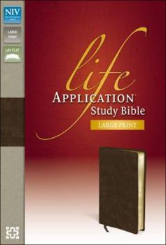 Bonded Leather Life Application Study Bible-NIV-Large Print [Large Print] Book