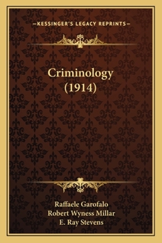 Paperback Criminology (1914) Book