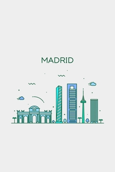 Paperback Madrid Minimalist Travel Notebook [Lined] [6x9] [110 pages] Book