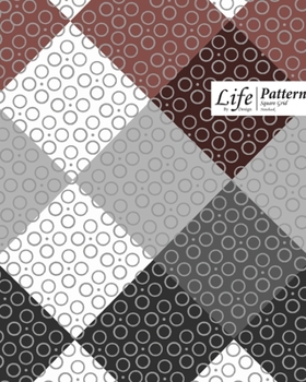 Paperback Chekered Bubbles Square Grid, Quad Ruled, Composition Notebook, 100 Sheets, Large Size 8 x 10 Inch Coffee Cover Book