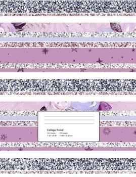 Fantasy Unicorns: College Ruled Notebook- 1 Subject Composition Notebook College Ruled 200 Pages- Cute College Ruled Notebook For Teens