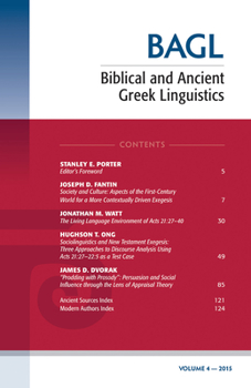 Paperback Biblical and Ancient Greek Linguistics, Volume 4 Book