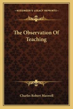 Paperback The Observation Of Teaching Book