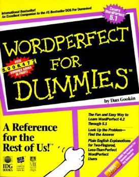 Paperback WordPerfect for Dummies Book