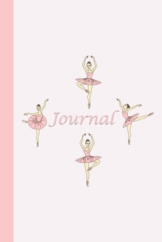 Paperback Journal: Ballerinas (Pink) 6x9 - DOT JOURNAL - Journal with dot grid paper - dotted pages with light grey dots Book