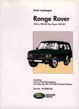 Paperback Range Rover Parts Catalog 1992-1994 Book