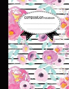 Composition Notebook, 8.5 x 11, 110 pages: Colorful Flowers Style: (Notebooks)