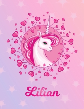 Paperback Lilian: Lilian Magical Unicorn Horse Large Blank Pre-K Primary Draw & Write Storybook Paper - Personalized Letter L Initial Cu Book