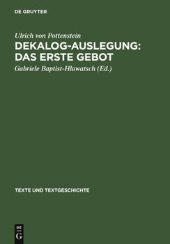 Hardcover Dekalog-Auslegung: Das erste Gebot [German] Book