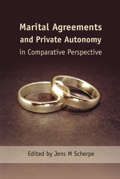 Hardcover Marital Agreements and Private Autonomy in Comparative Perspective Book