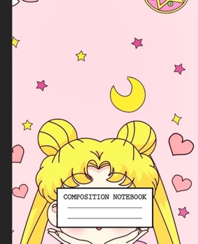 Notebook: Anime Japan Sailor Moon Soft Glossy Cover Graph Paper Pages Book 7.5 x 9.25 Inches 110 Pages