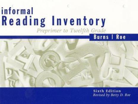 Spiral-bound Informal Reading Inventory Sixth Edition Book