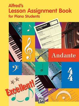 Spiral-bound Alfred's Lesson Assignment Book for Piano Students Book