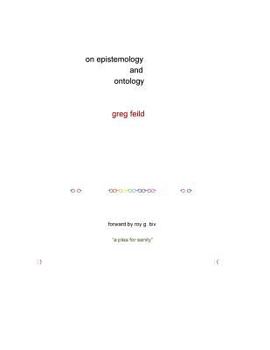 Paperback On Epistemology and Ontology Book