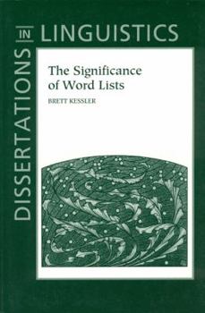 Paperback The Significance of Word Lists: Statistical Tests for Investigating Historical Connections Between Languages Book