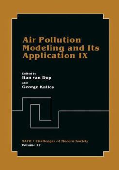 Paperback Air Pollution Modeling and Its Application IX Book