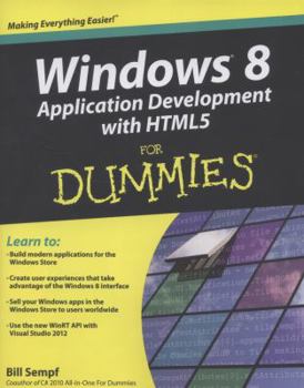 Paperback Windows 8 Application Development with HTML5 for Dummies Book