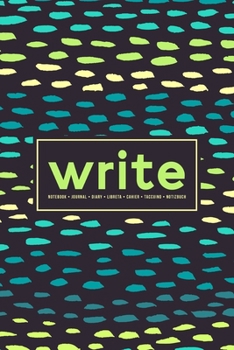 Write: Notebook | Journal | Diary| Libreta | Cahier | Taccuino | Notizbuch: 110 Pages for Writing, Drawing, Sketching & Organizing: Teal & Mint Raindrops 678-9