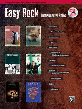 Paperback Easy Rock Instrumental Solos for Strings, Level 1: Violin, Book & Online Audio/Software [With CD (Audio) and Piano Accompaniment] Book