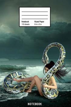 Paperback Notebook: The Snake Woman - Fantasy world college book diary journal booklet memo composition book 110 sheets - ruled paper 6x9 Book