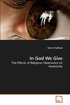 Paperback In God We Give Book