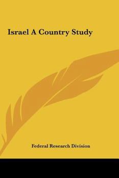 Hardcover Israel A Country Study Book