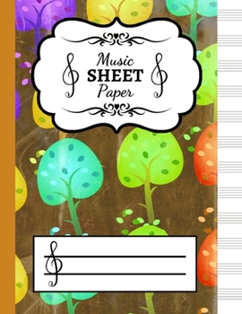 Paperback Music Sheet Paper: Baby Themed Blank Music Manuscript Book / Writing Pad / Composition Notebook / Journal / Diary Book