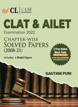Paperback CLAT & AILET 2022 Chapter Wise Solved Papers 2008-2021 by Gautam Puri Book