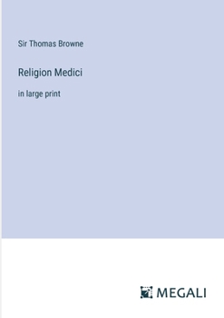 Paperback Religion Medici: in large print Book