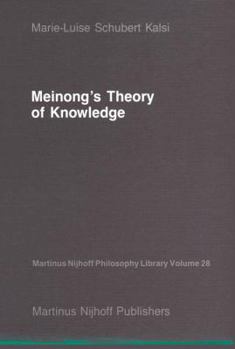 Paperback Meinong's Theory of Knowledge Book