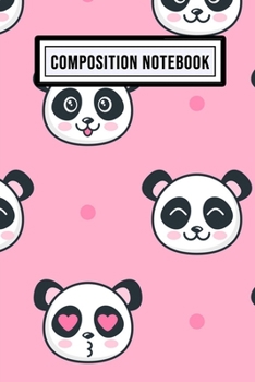 Paperback Panda Wide Ruled Composition Notebook: Panda Blank College Ruled Composition Notebook - 110 Pages - Pocket Size 6x9 Book