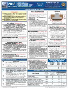Pamphlet International Building Code (IBC) 2018 Quick-Card Book